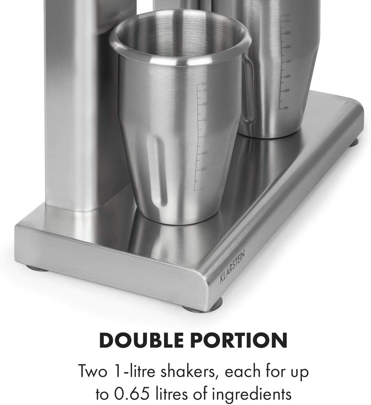 Kraftpaket II Pro Doppel-Drink-Mixer, Silberfarben