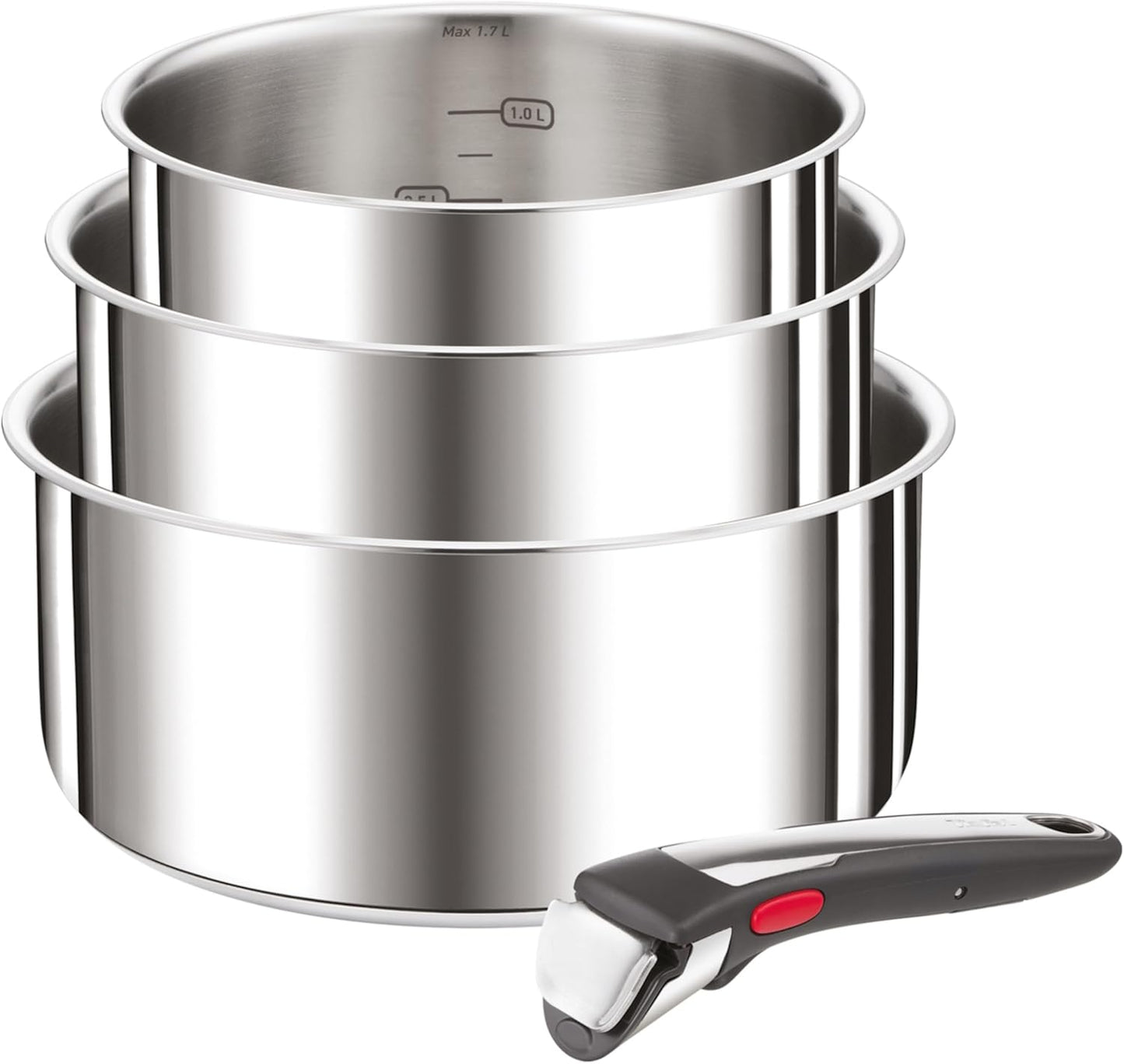 Ingenio Preference On Kasserollenset, Topfset 4-tlg - 16 cm/ 18 cm/ 20 cm/ Premium-Griff