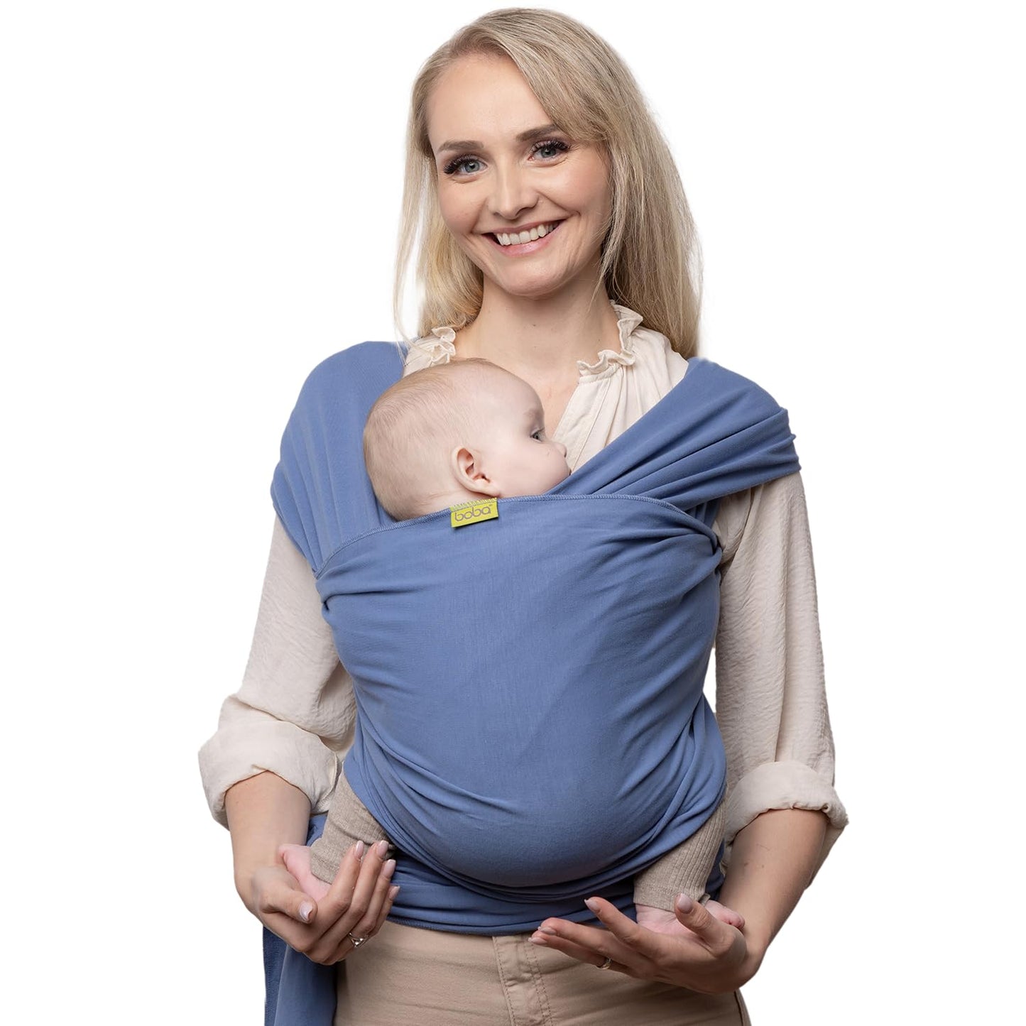 Babytragetuch ab Geburt bis 15 kg, Vintage Navy Blue Cotton