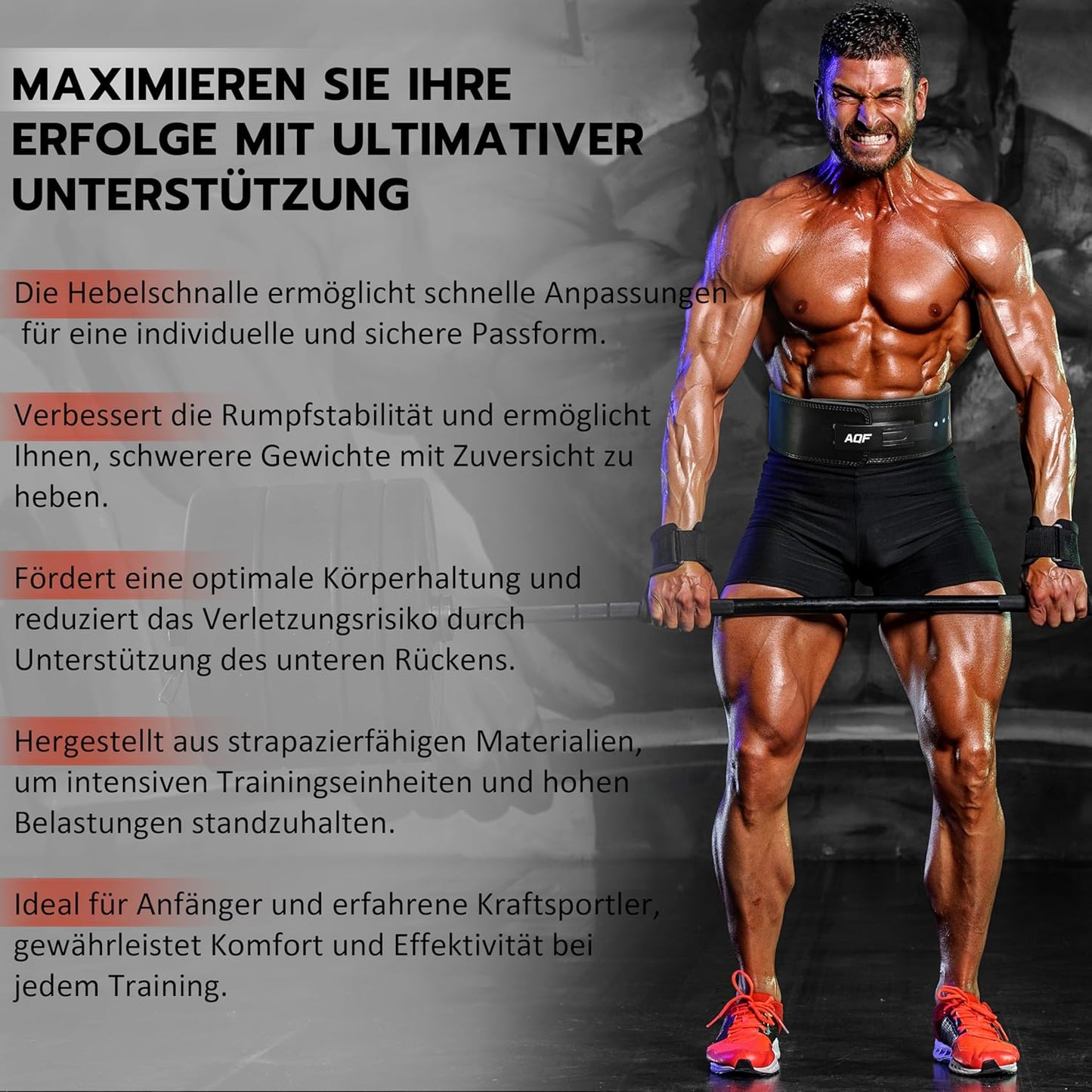 Gewichthebergürtel, Volles Schwarz XL