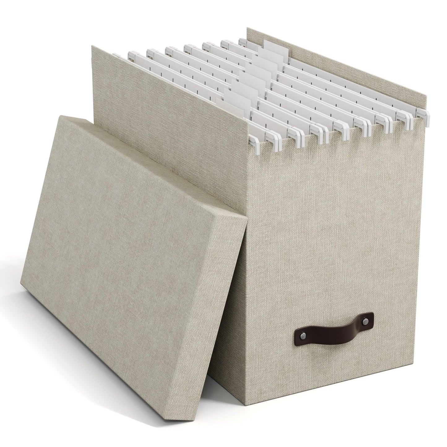 Hängeregisterbox Johan, Beige Leinenoptik
