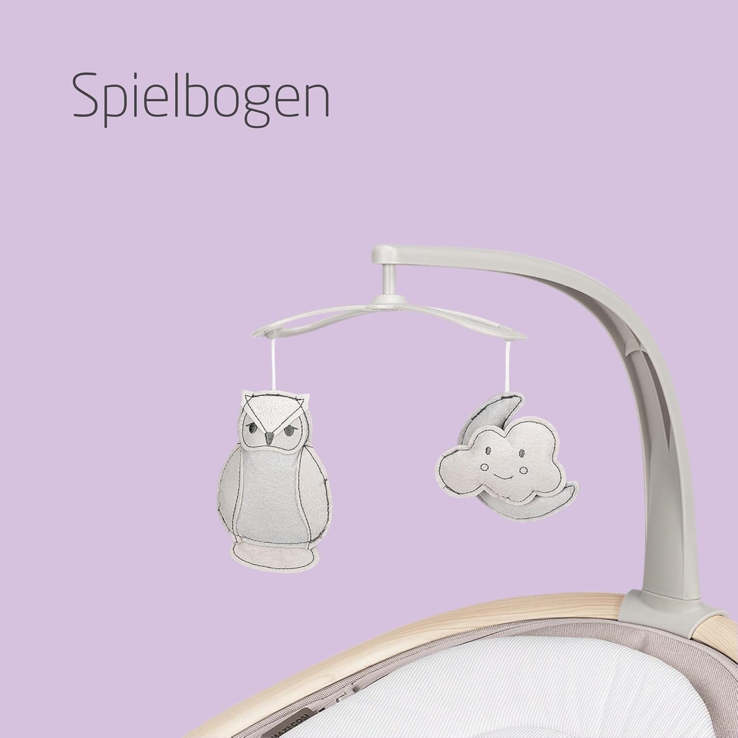 Elektrische Babyschaukel Cassia mit 360°-Drehung, Classic Beige, Cassia