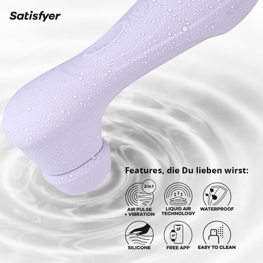 Pro 2 Generation 3 Druckwellenvibrator mit App-Anbindung, flieder