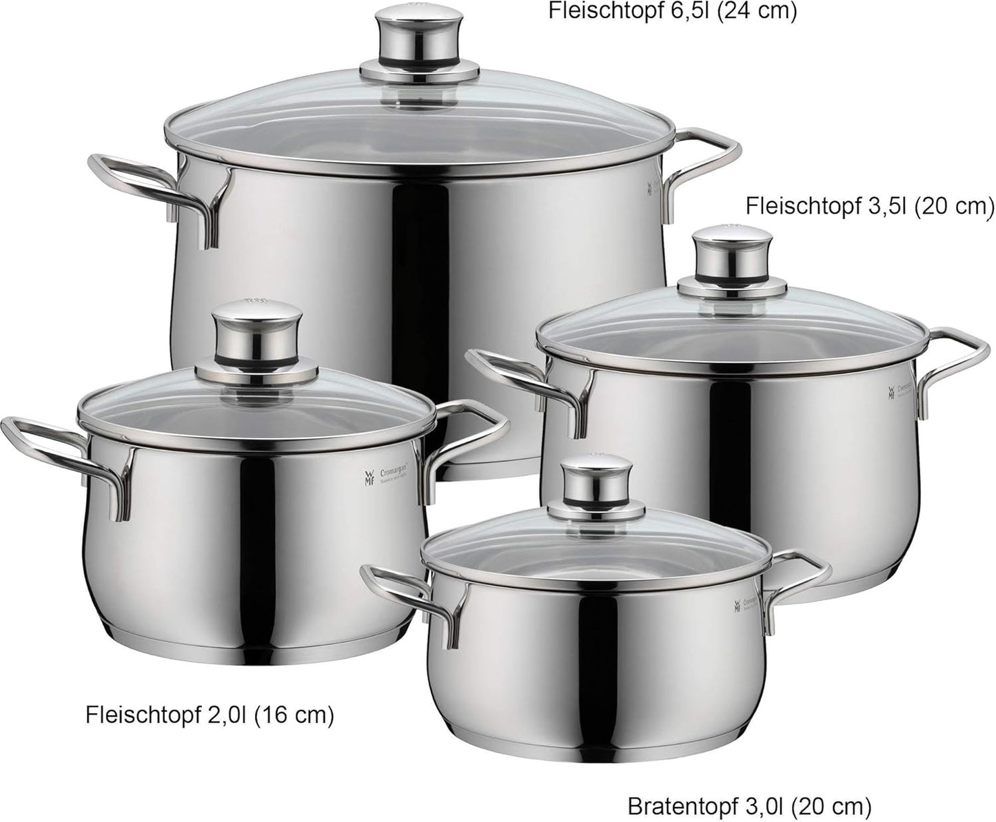 Diadem Plus Induktions-Topfset, 4-teilig Silver