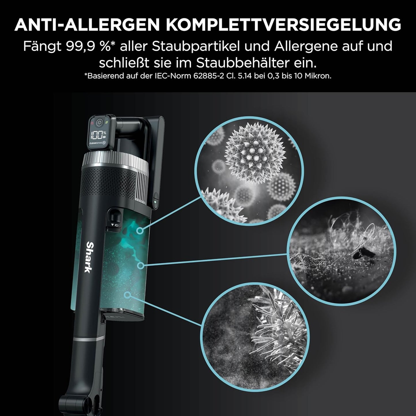 Stratos Akkustaubsauger mit Anti-Hair-Wrap & CleanSense IQ, Stratos Tierhaar-Aufsatz Und 2 Akkus