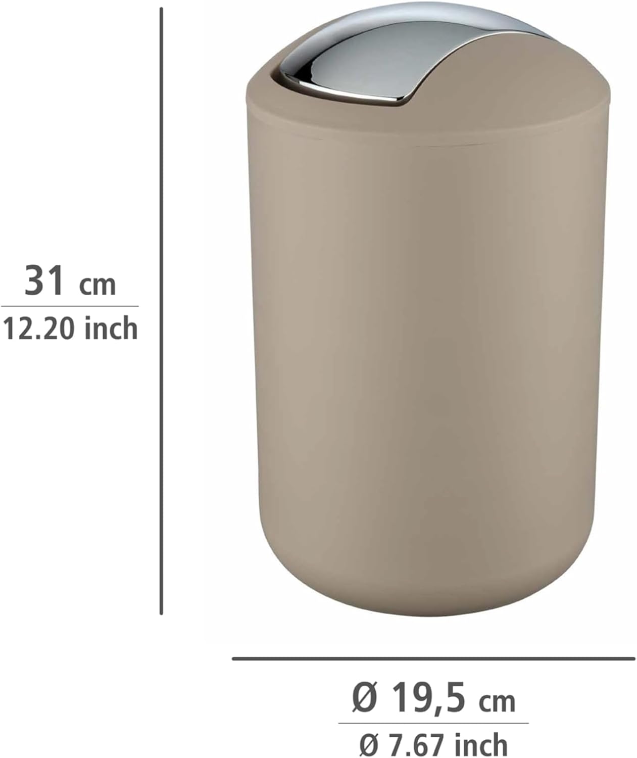Kosmetikeimer Brasil, 6,5 L Taupe