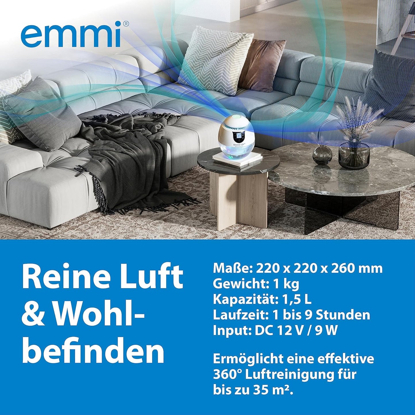 Emmi-air 15, Ionen Luftreiniger