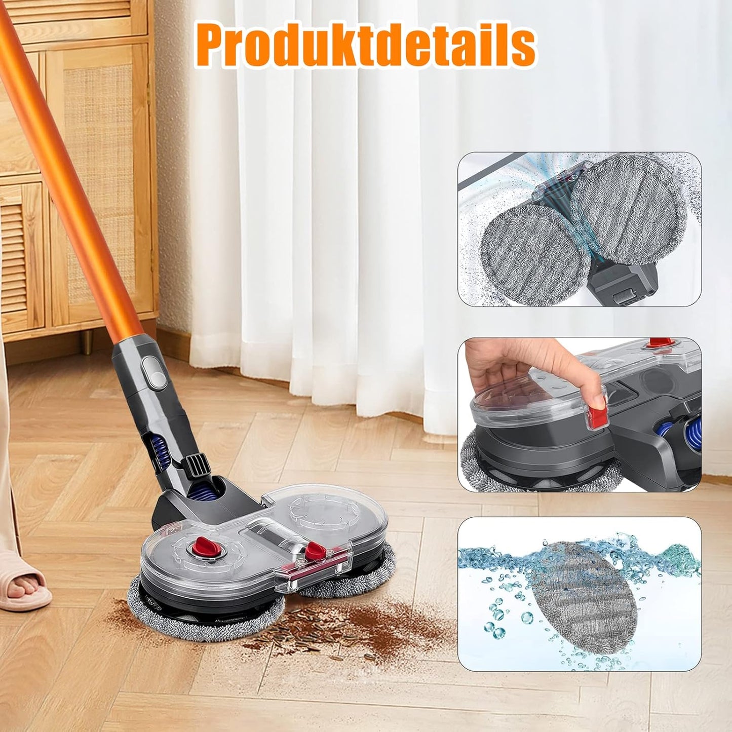 Elektro-Mopp-Aufsatz für Dyson Staubsauger