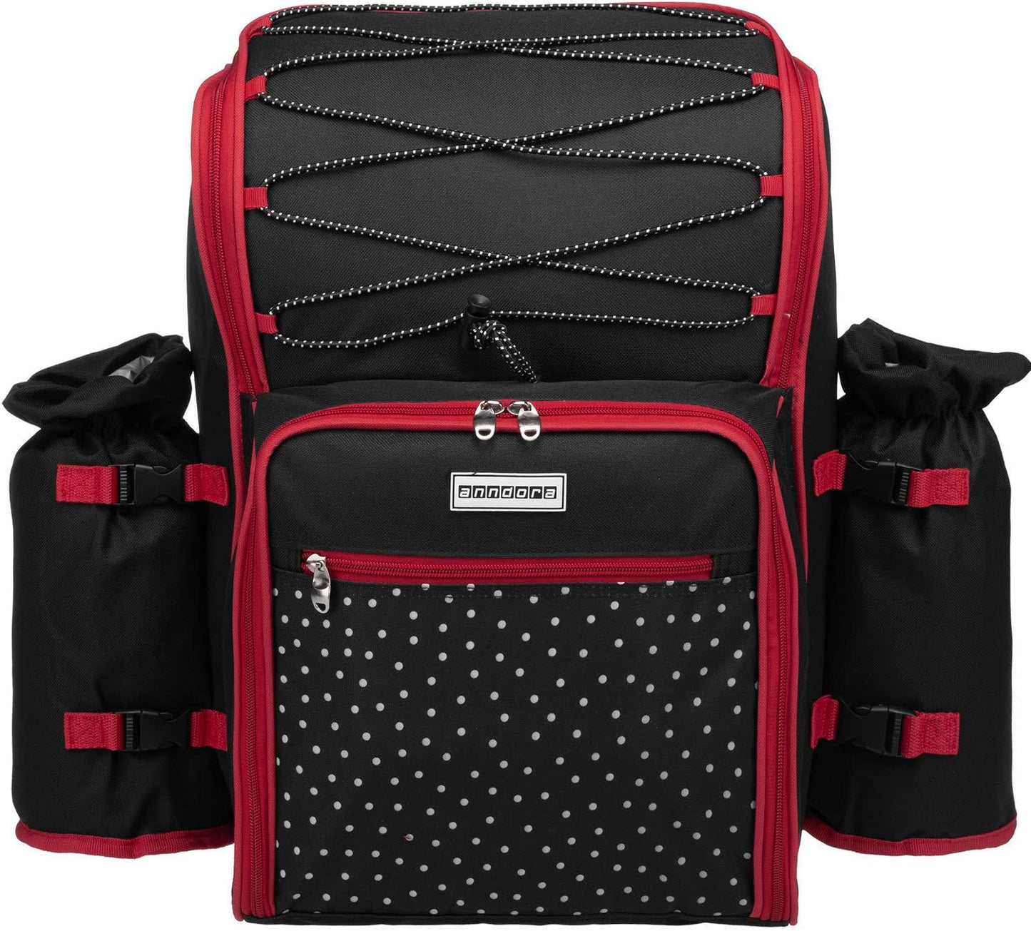 Picknickrucksack, Schwarz Weiss Gepunktet