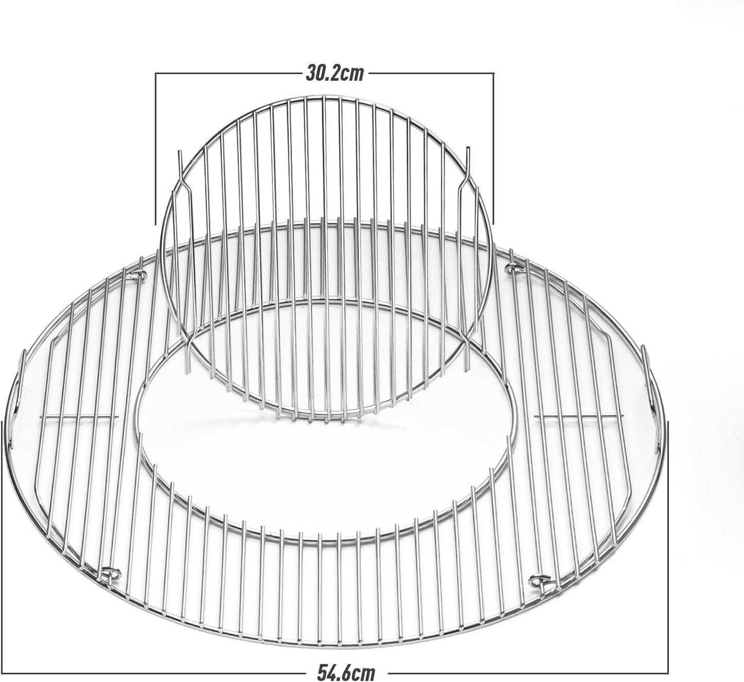Abnehmbarer Grillrost für Holzkohlegrills, Silver