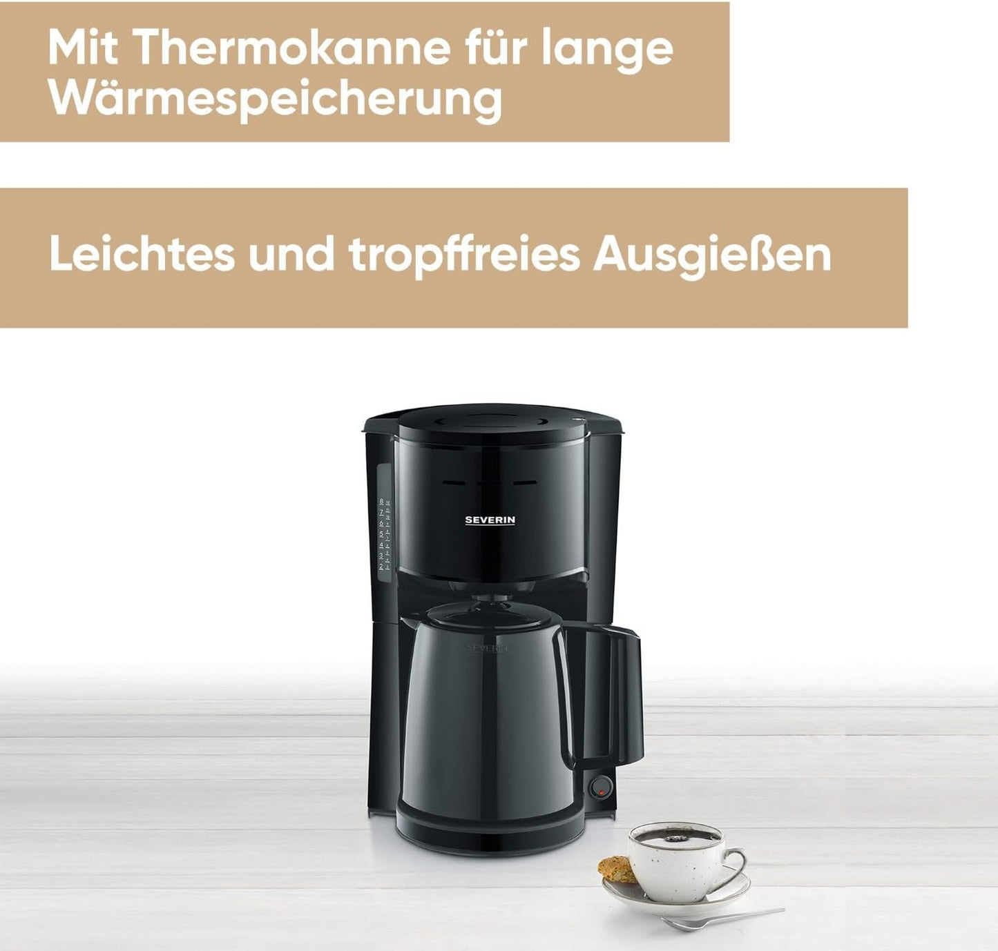 Filterkaffeemaschine KA 9306 mit Thermokanne, 1 Liter