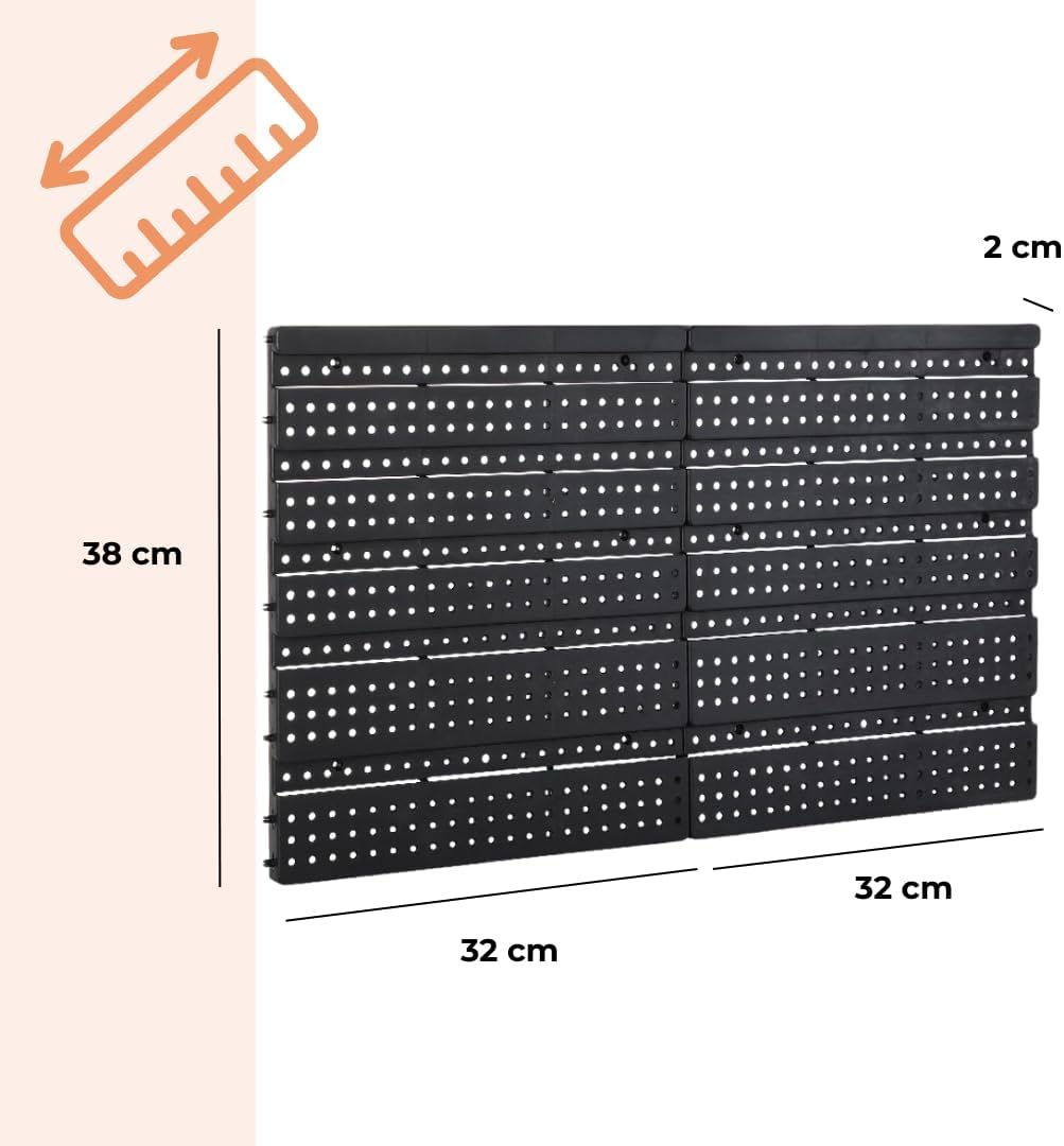 Werkstatt-Wandregal-Set mit 30 Stapelboxen