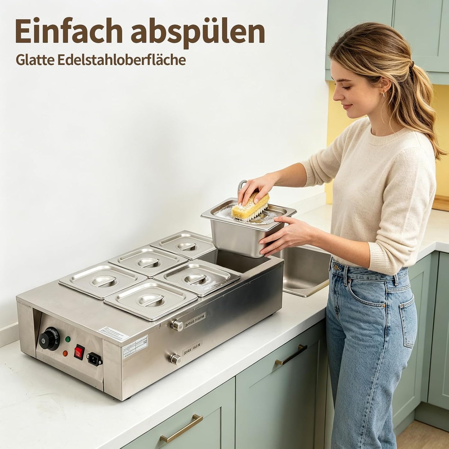 Schokoladenschmelzgerät mit 6 Tiegeln