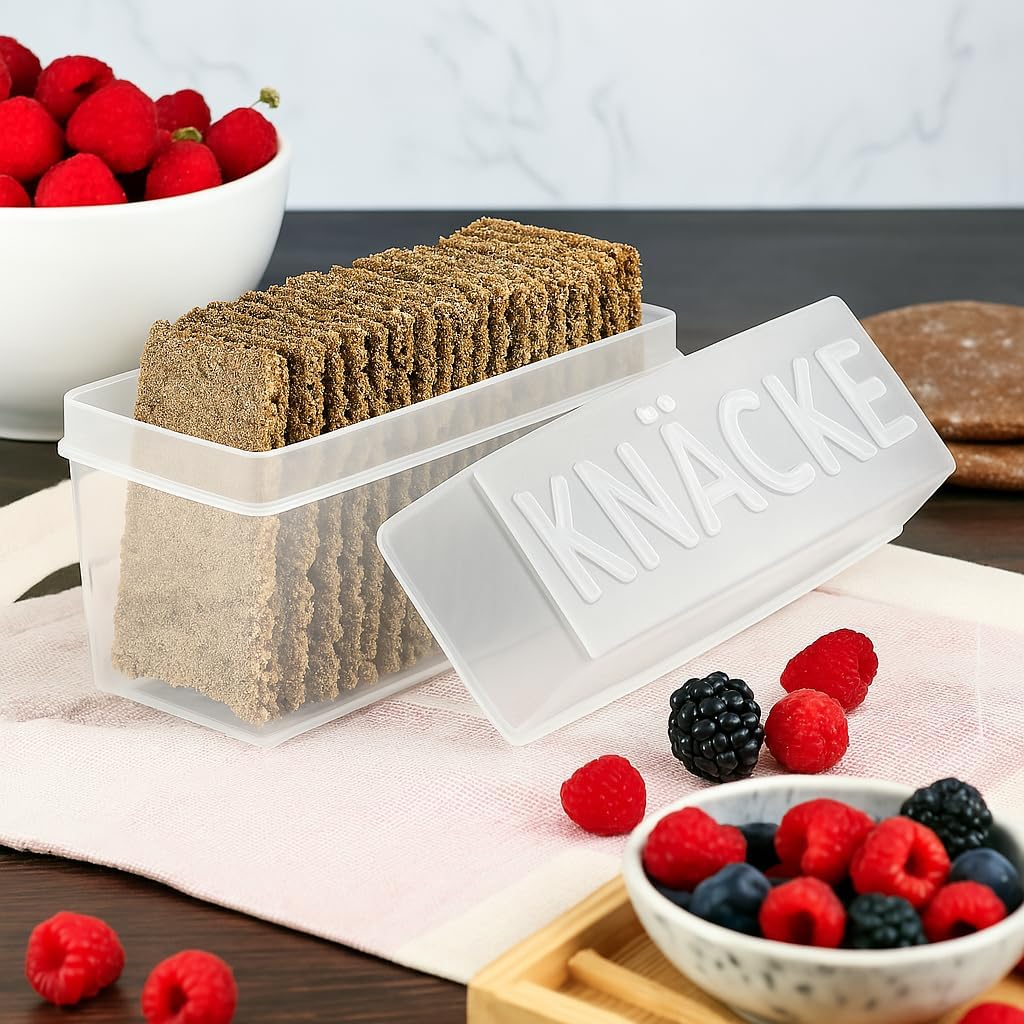 2er-Set Aufbewahrungsbox für Knäckebrot, 2 Stück - Weiss
