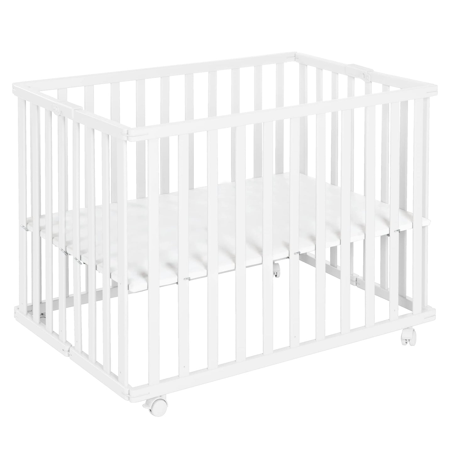 Laufgitter klappbar Weiss 75 x 100 cm, Weiss