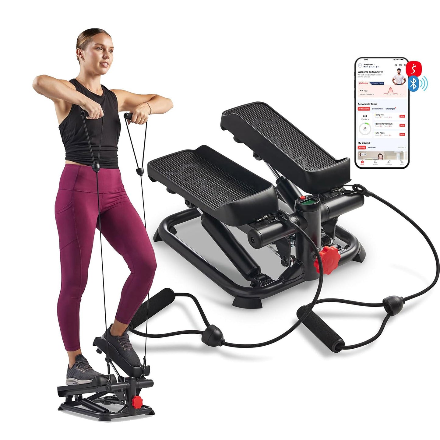 Mini-Stepper mit Widerstandsbändern, 03 Fortschrittlich Smart