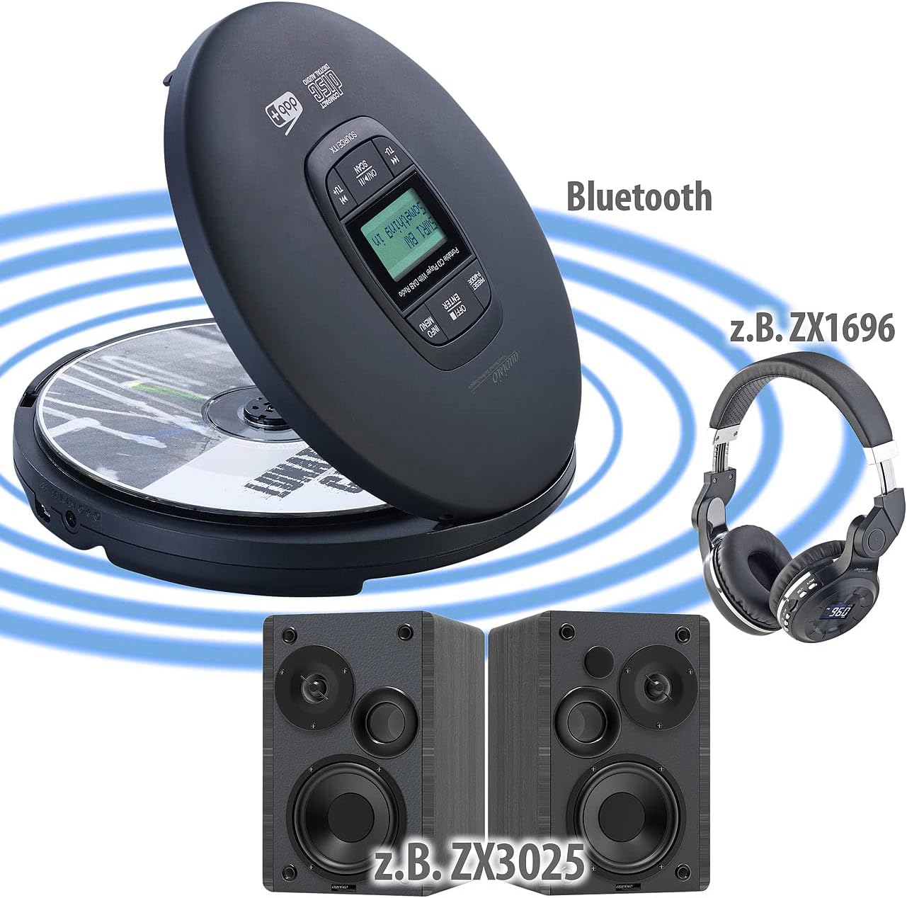 Tragbarer CD-Player mit DAB+ Radio und Bluetooth