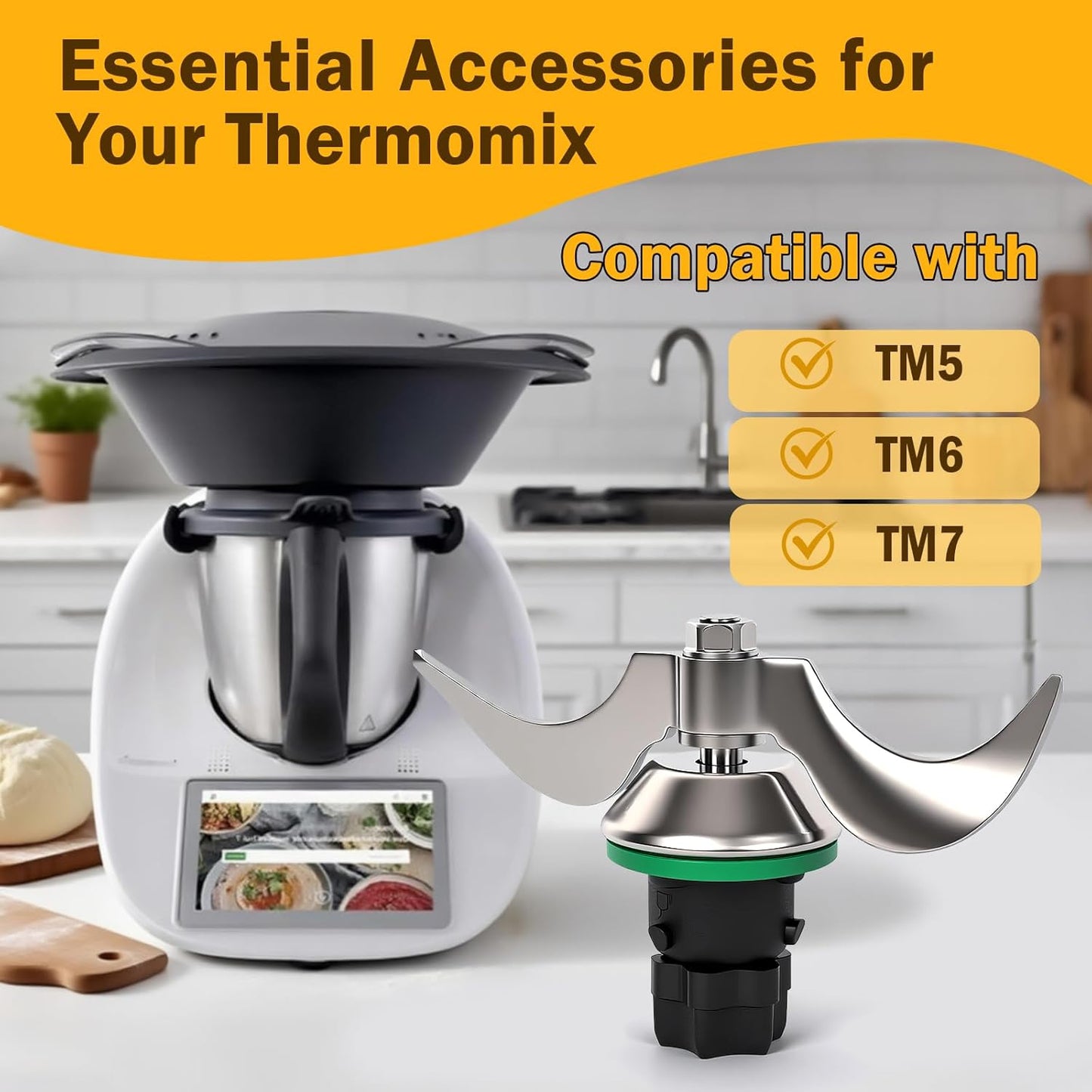 Teigmesser für Thermomix TM7/TM6/TM5