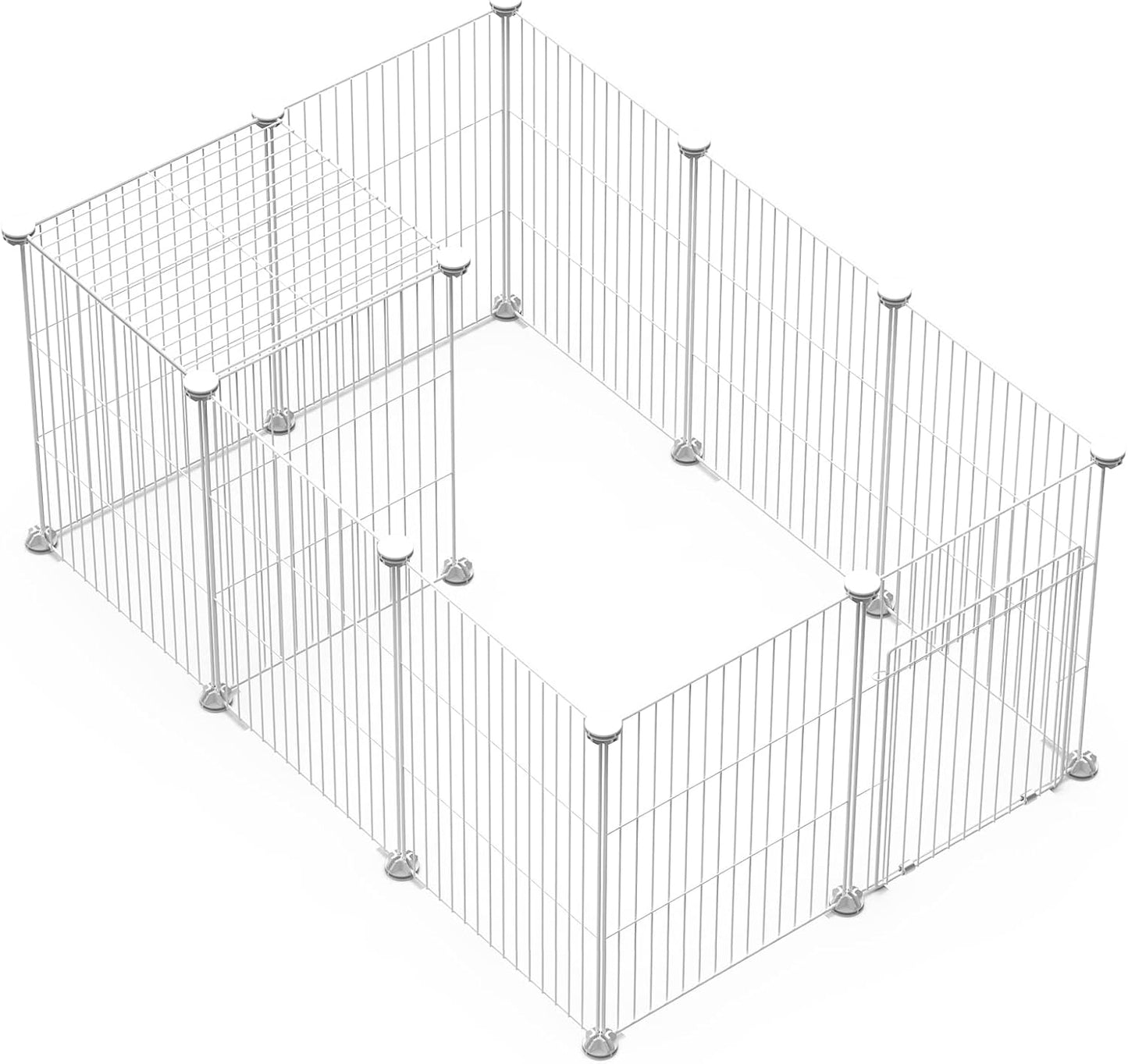 Kleintier-Laufstall mit Tür, 43x32 12pcs Wei?
