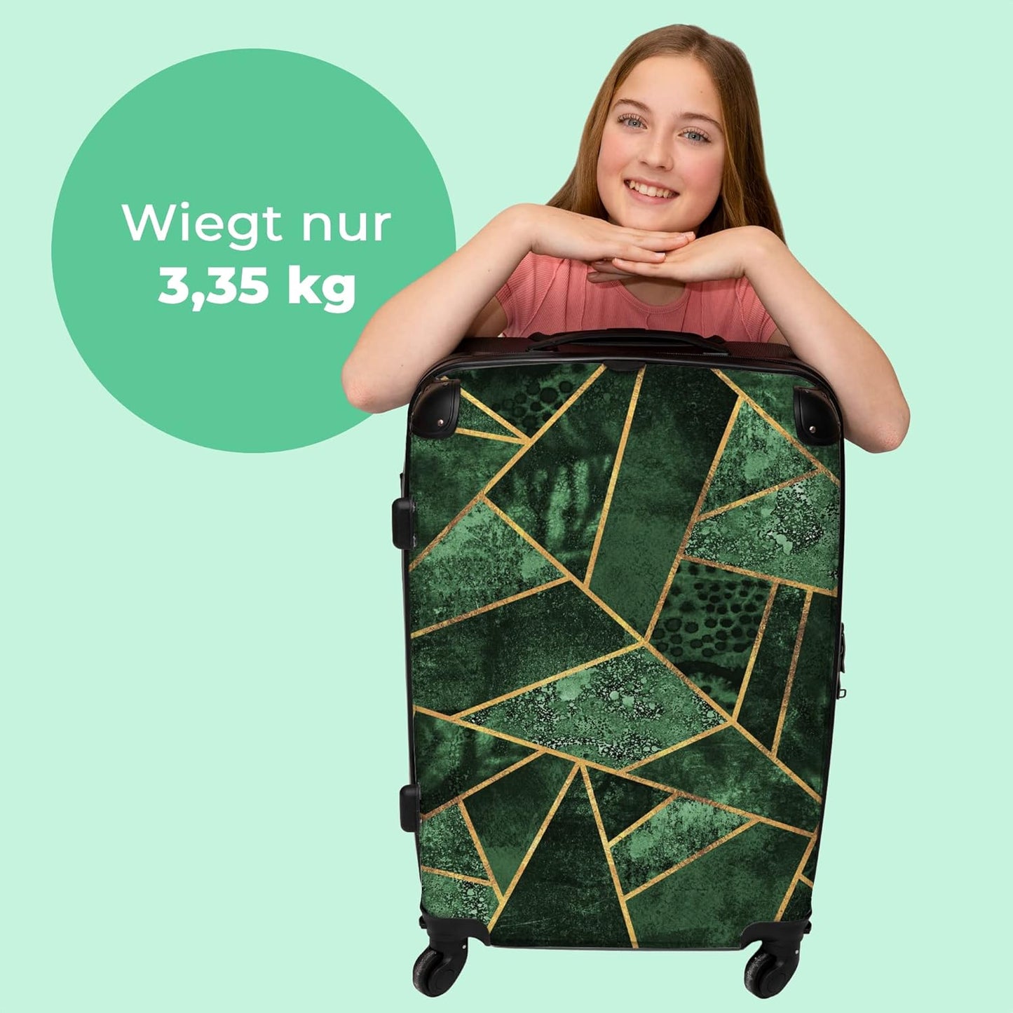 Rollkoffer Reisekoffer mit 4 Rollen, 90L, 67x43x25cm