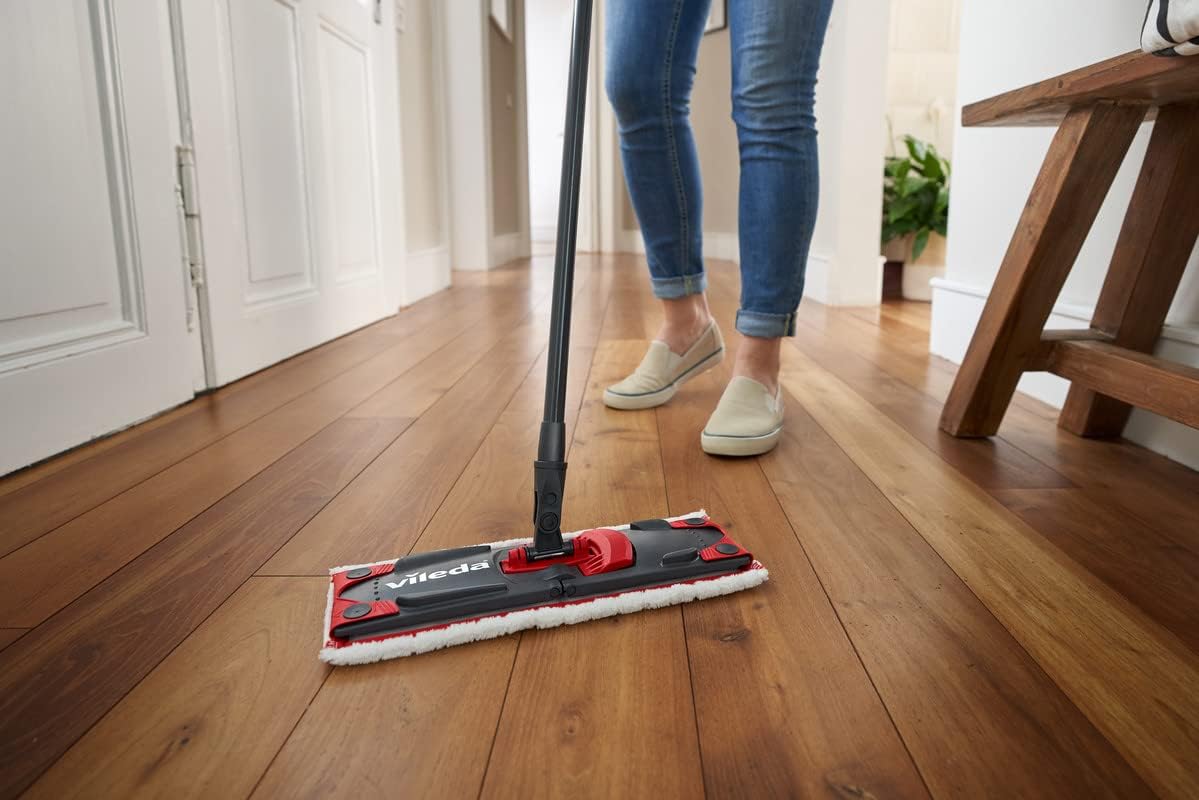Ultramax Bodenwischer Set mit Powerpresse, Ultramax Set incl. 2 Bezüge, Eco-Pack / Rot