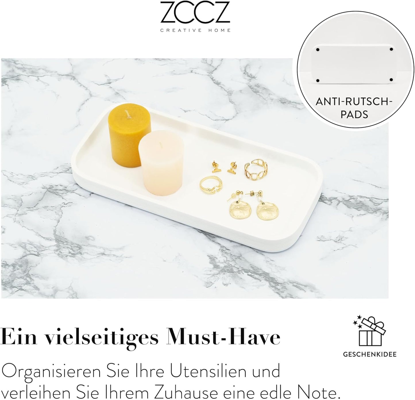 6-teiliges Badezimmer-Organizer-Set, Neues Weiss