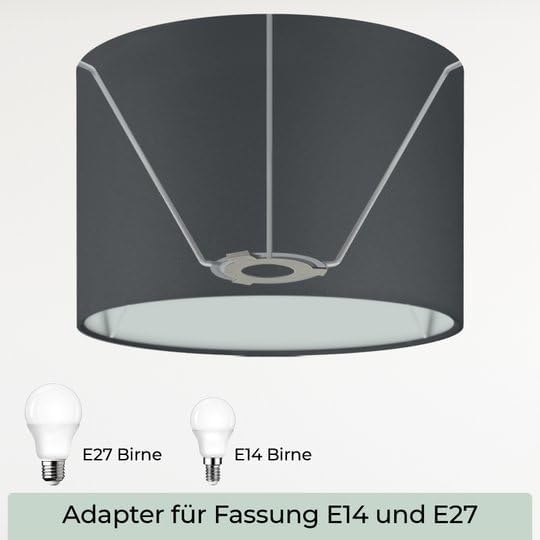 Lampenschirm, Schwarz Ø25cm | Höhe 17,2cm