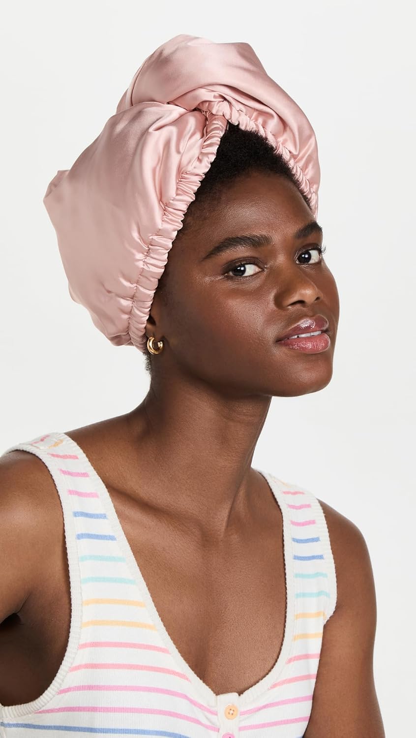 Satin Mikrofaser-Haarhandtuch, Blush