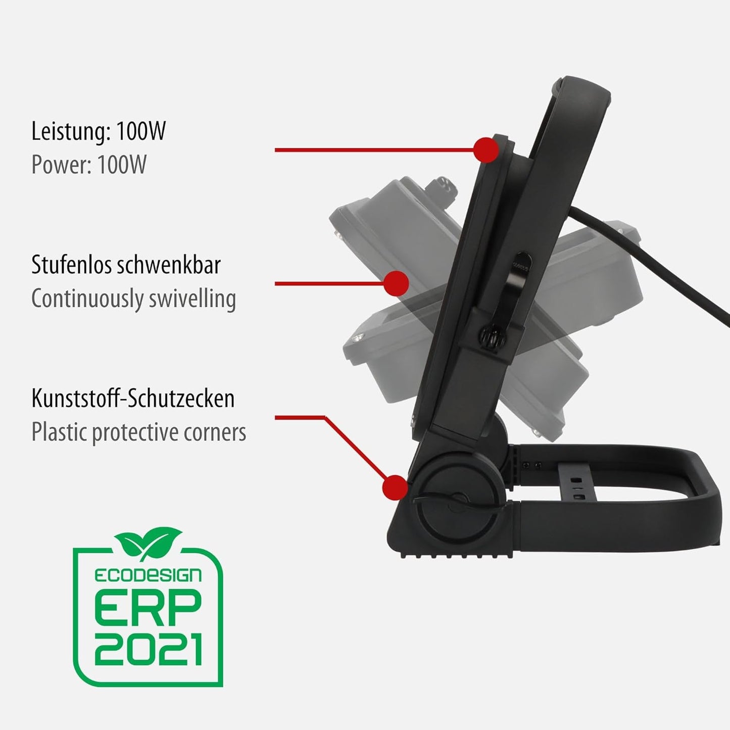 LED-Baustrahler JARO 14060 M, mit Schaltstufen 11500lm (100W)