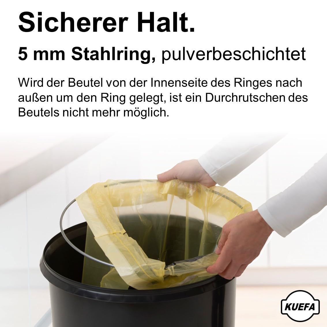 Müllsackständer mit Klemm-Ring, Orange