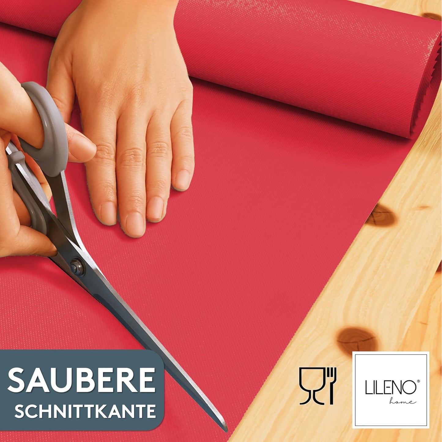 Abwaschbare Tischdeckenrolle, 2500 x 110 cm (Rechteckig) Rot