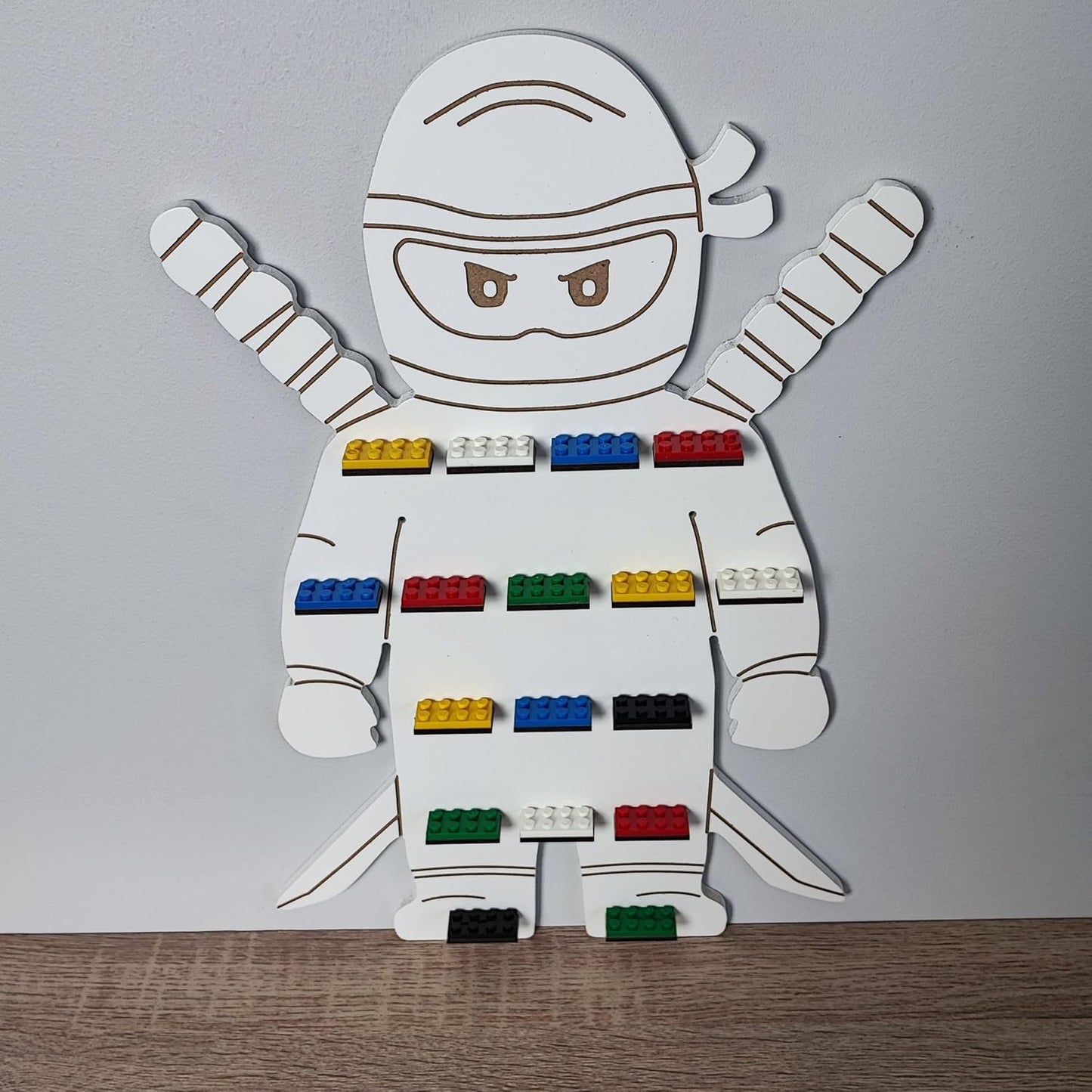 Aufbewahrungsregal für Minifiguren, Ninja 17 Weiss