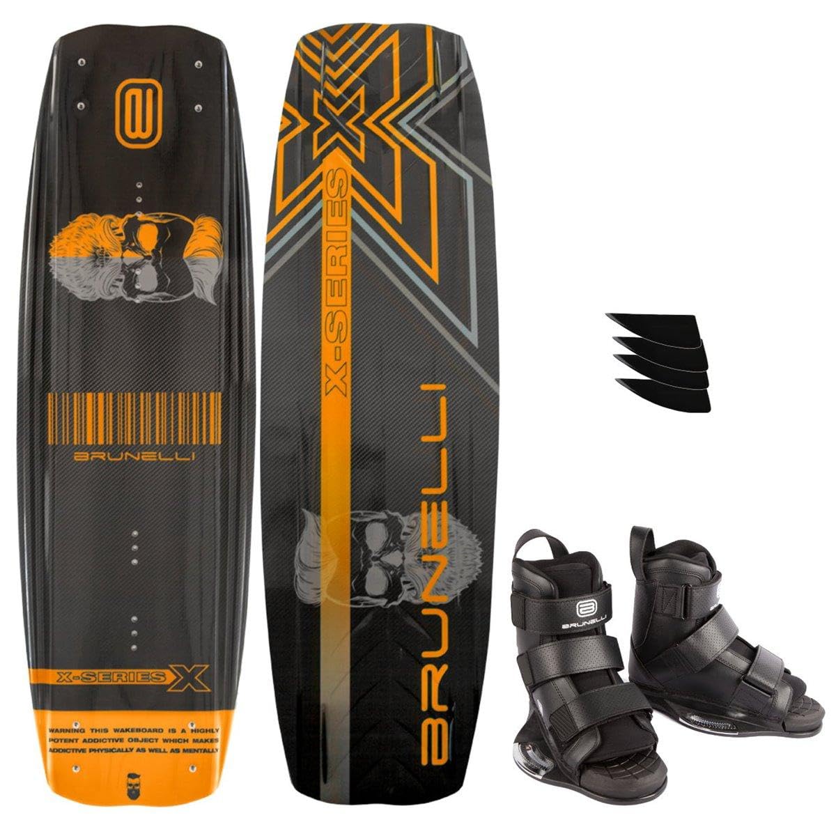 Carbon Wakeboard Set mit Bindungen, XL (43-47)