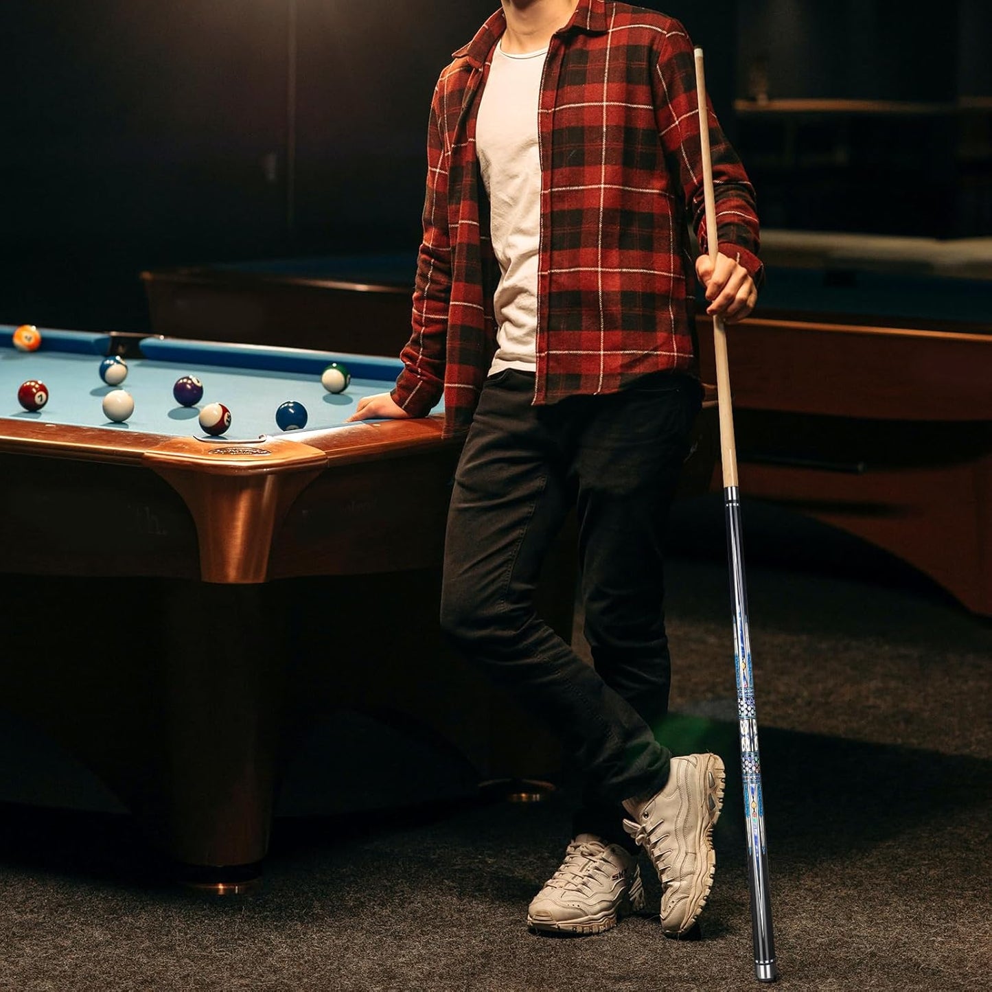 Billard-Queue-Set, 19 Unzen (538g) blau-lila