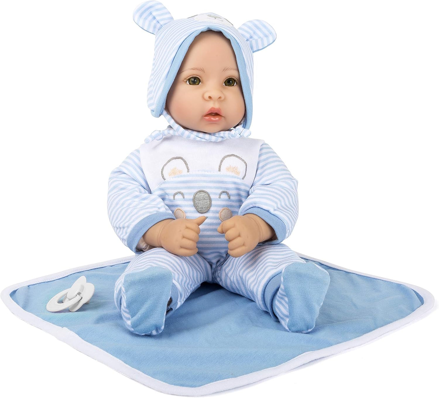 Puppe Lukas mit Zubehör: Schnuller & Kuscheldecke, Lukas
