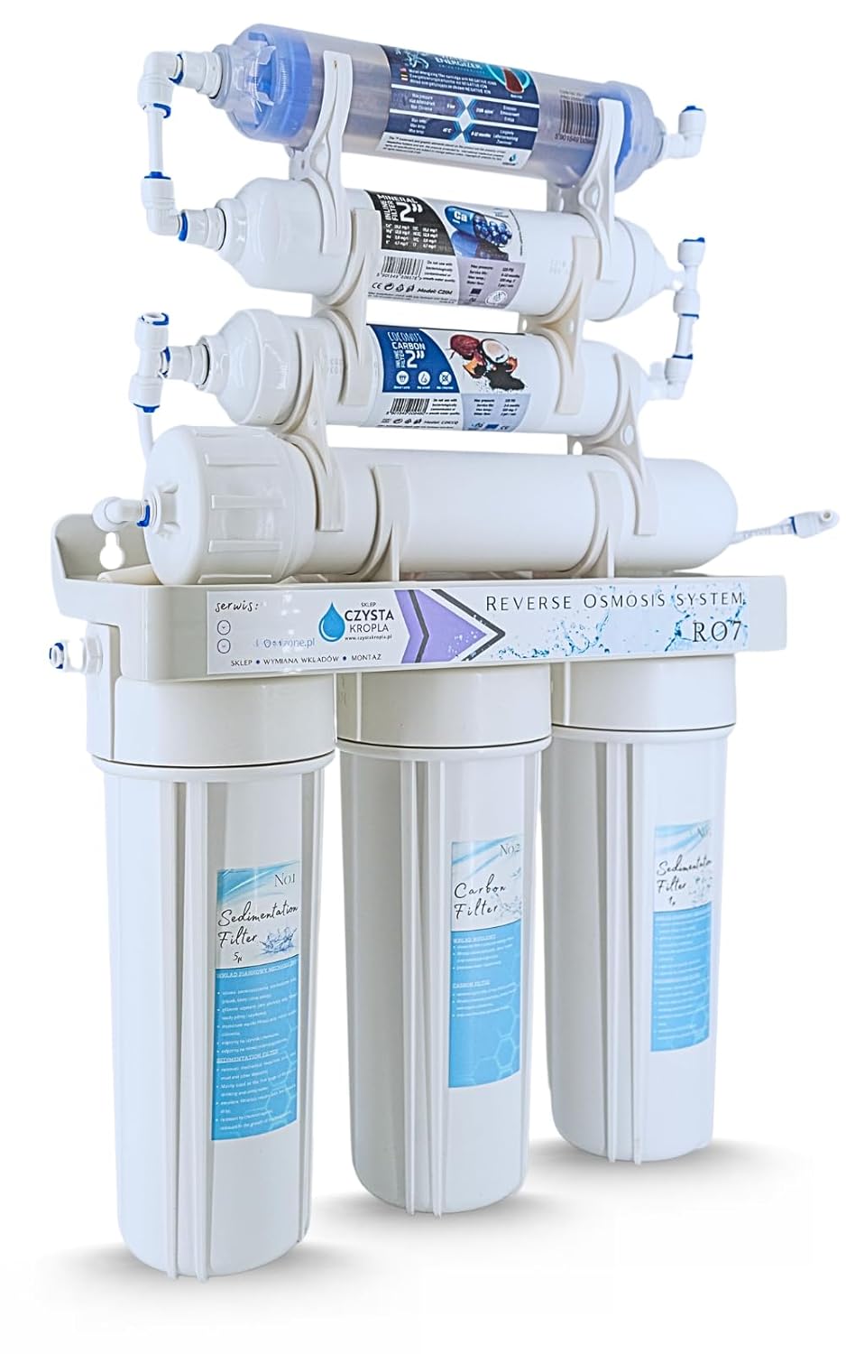 7-Stufen Umkehrosmose Wasserfilter mit Ionisator