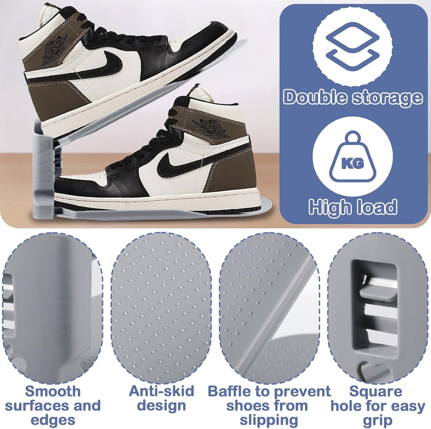 Einstellbare Schuhhalter, 10 Stück, platzsparend