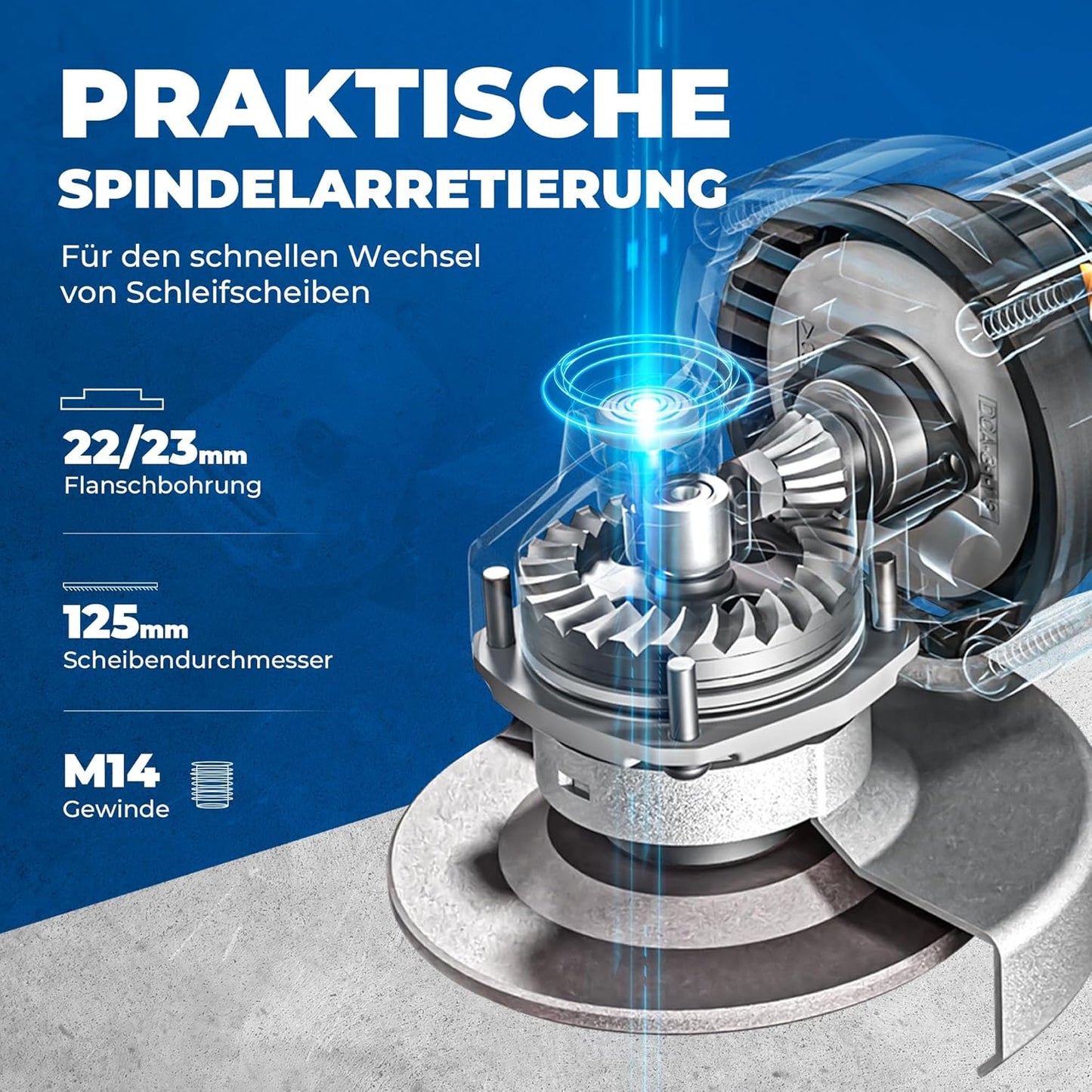 Winkelschleifer mit Zubehör, 800W Winkelschleifer