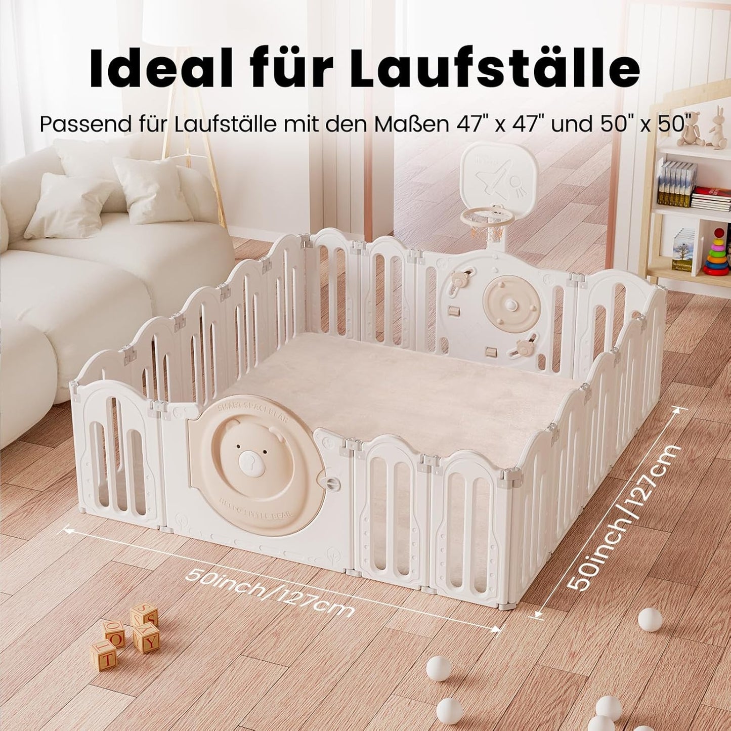 Krabbelmatte, Beige 150cmx200cm