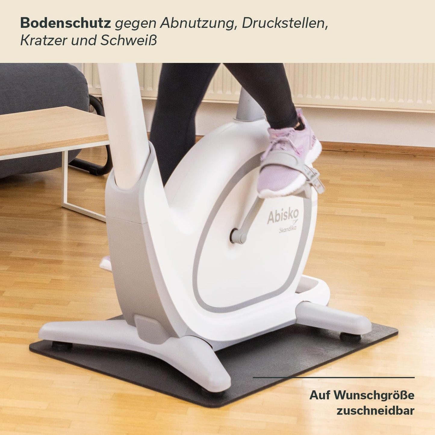 Rutschfeste Bodenschutzmatte für Fitnessgeräte, 60 x 120 cm