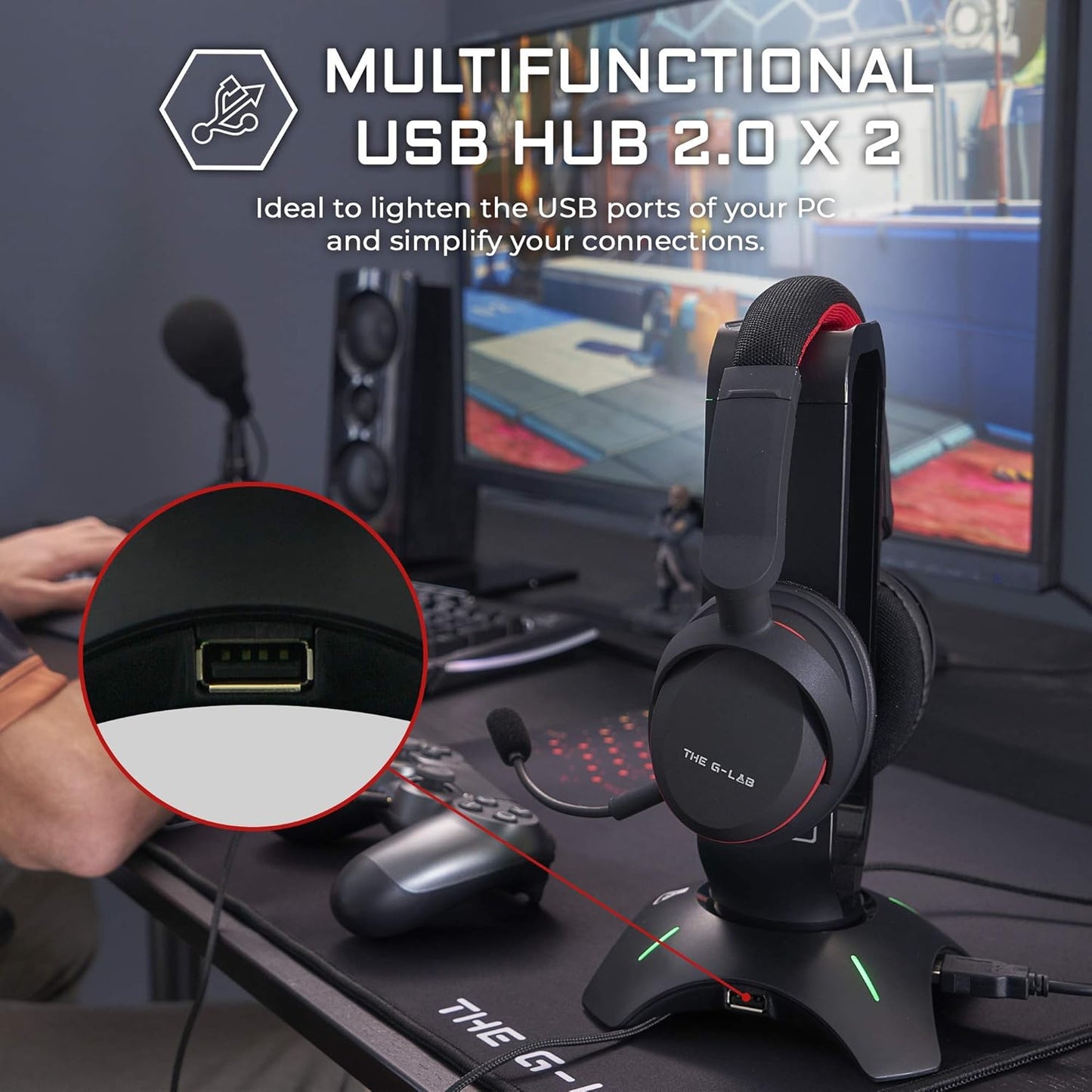 K-Stand Radon Gaming-Kopfhörerständer, Single