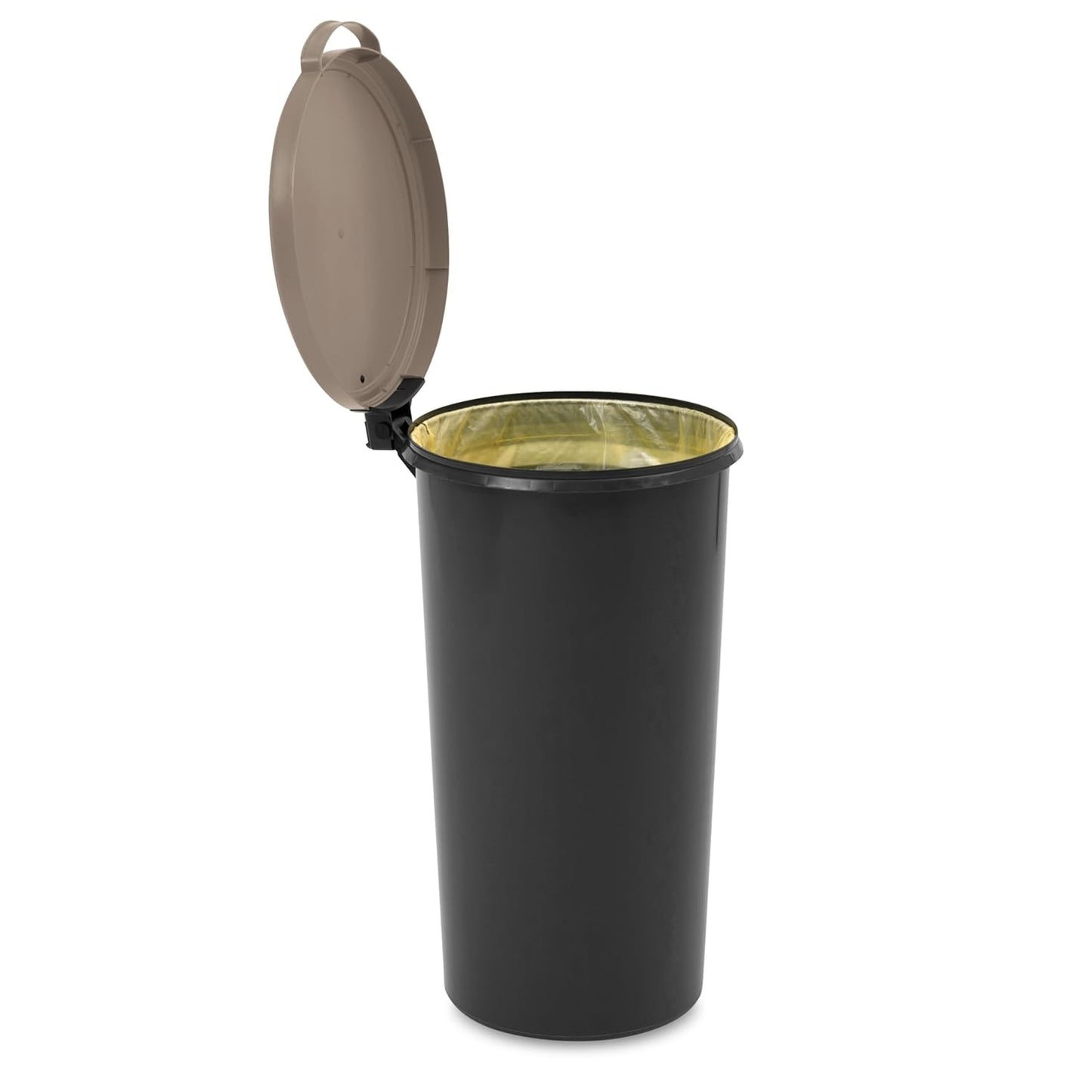 Müllsackständer mit Scharnierdeckel, 60 Liter, Cappuccino 1