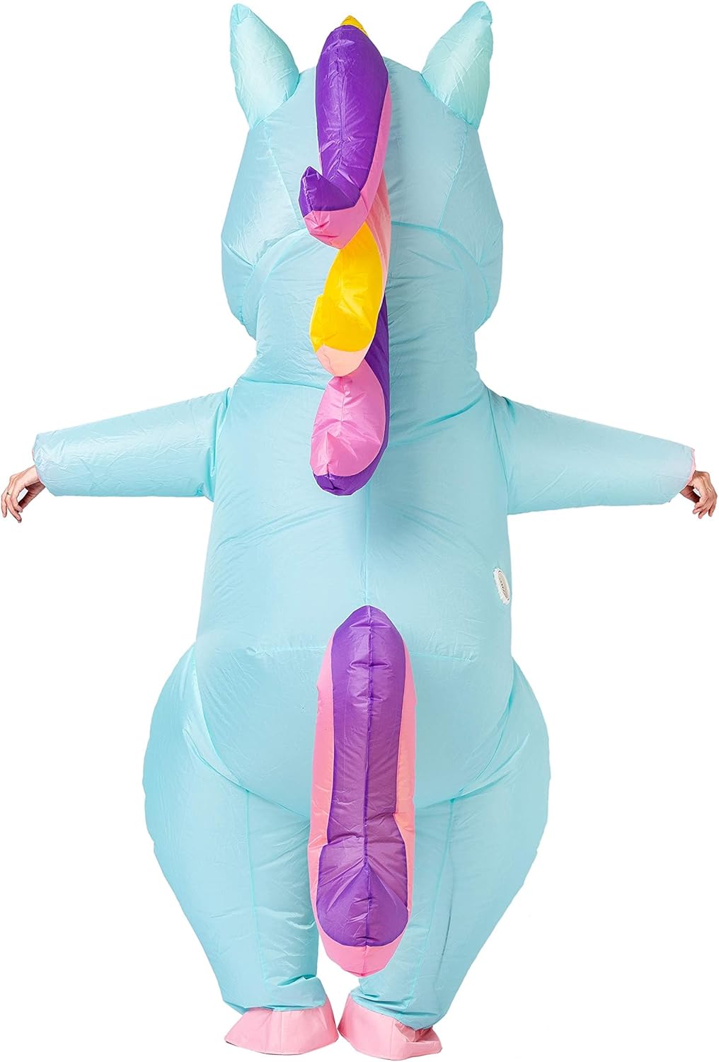 Aufblasbares Einhorn Kostüm für Erwachsene, Einheitsgröße Blau