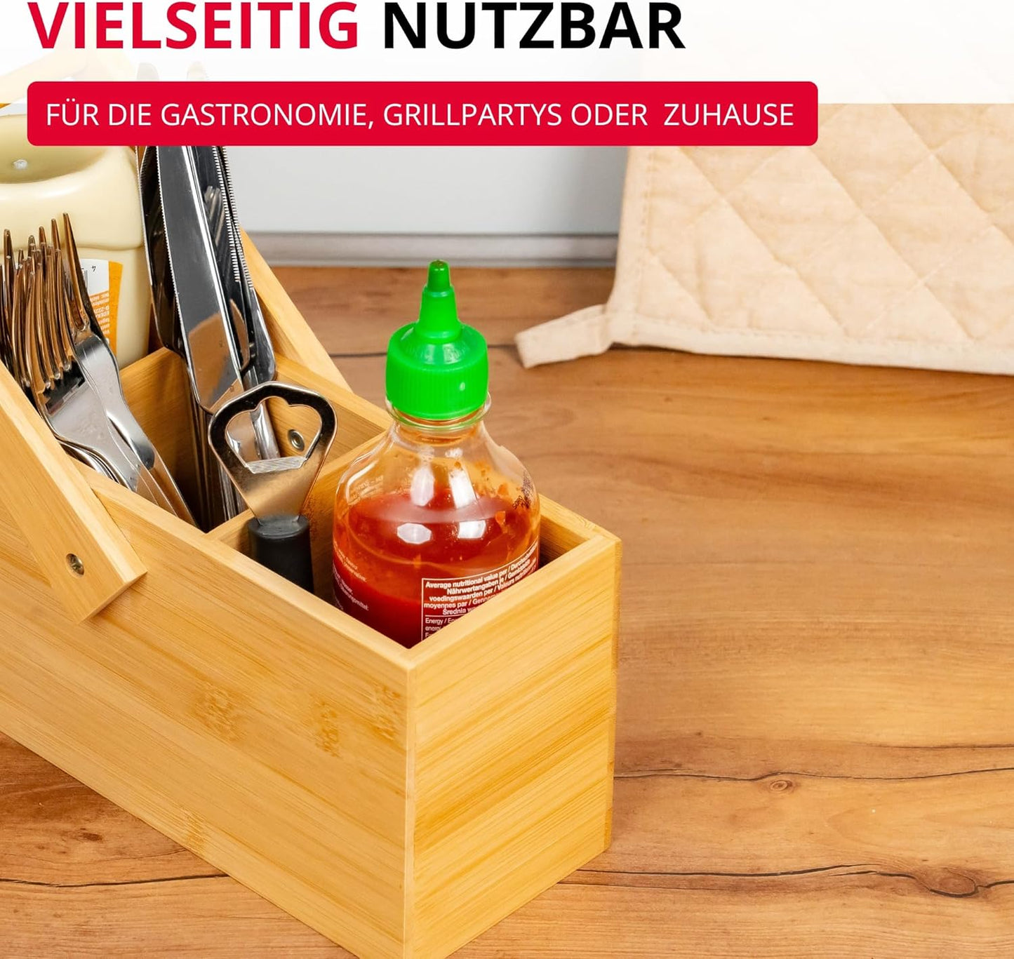 Küchen-Organizer Tapas u. Friends mit 3 Fächern, 3 Fächer