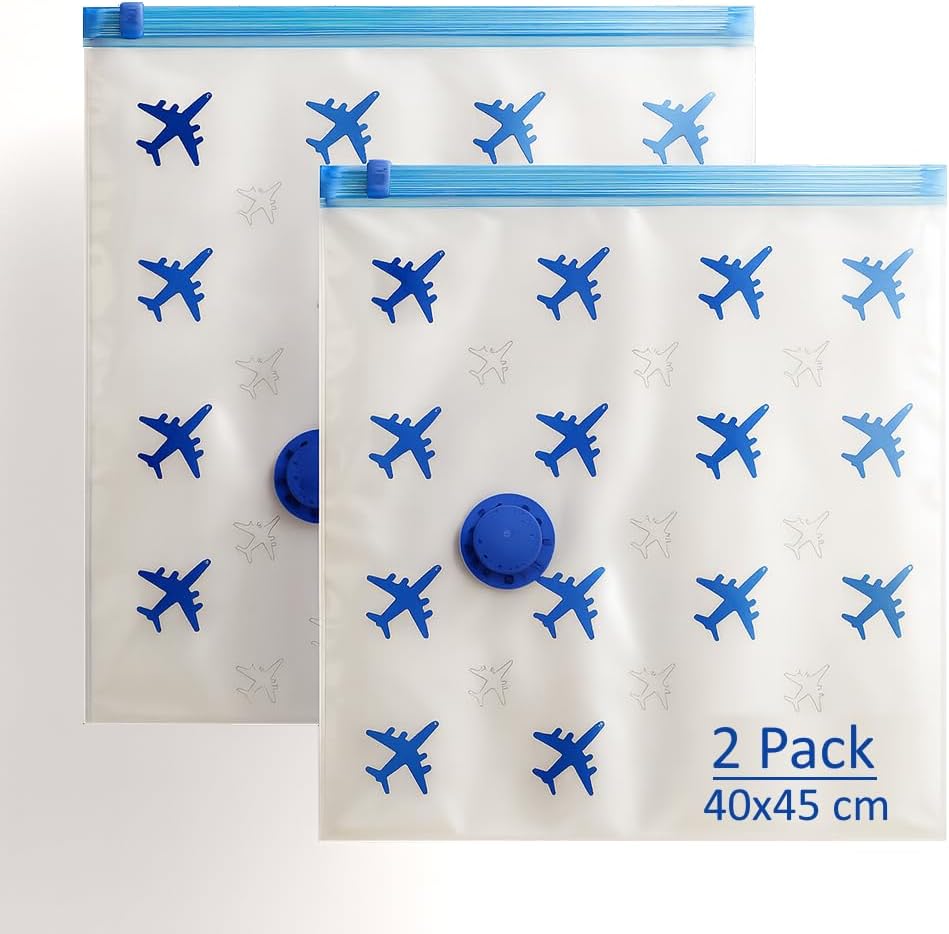 Reise-Vakuumset mit kabelloser Pumpe & 6 Beuteln, Pumpe + 6 Beutel 40×45 cm