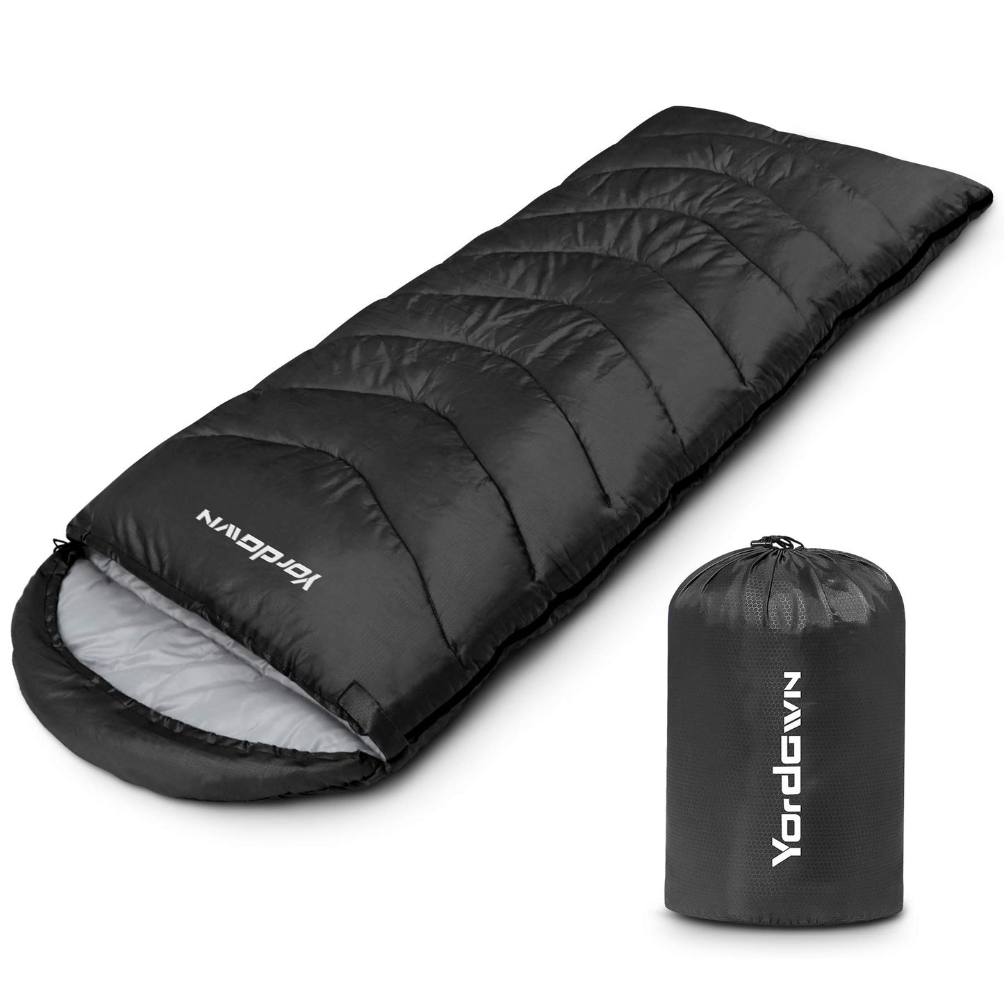 Ultraleichter Outdoor-Schlafsack, Schwarz