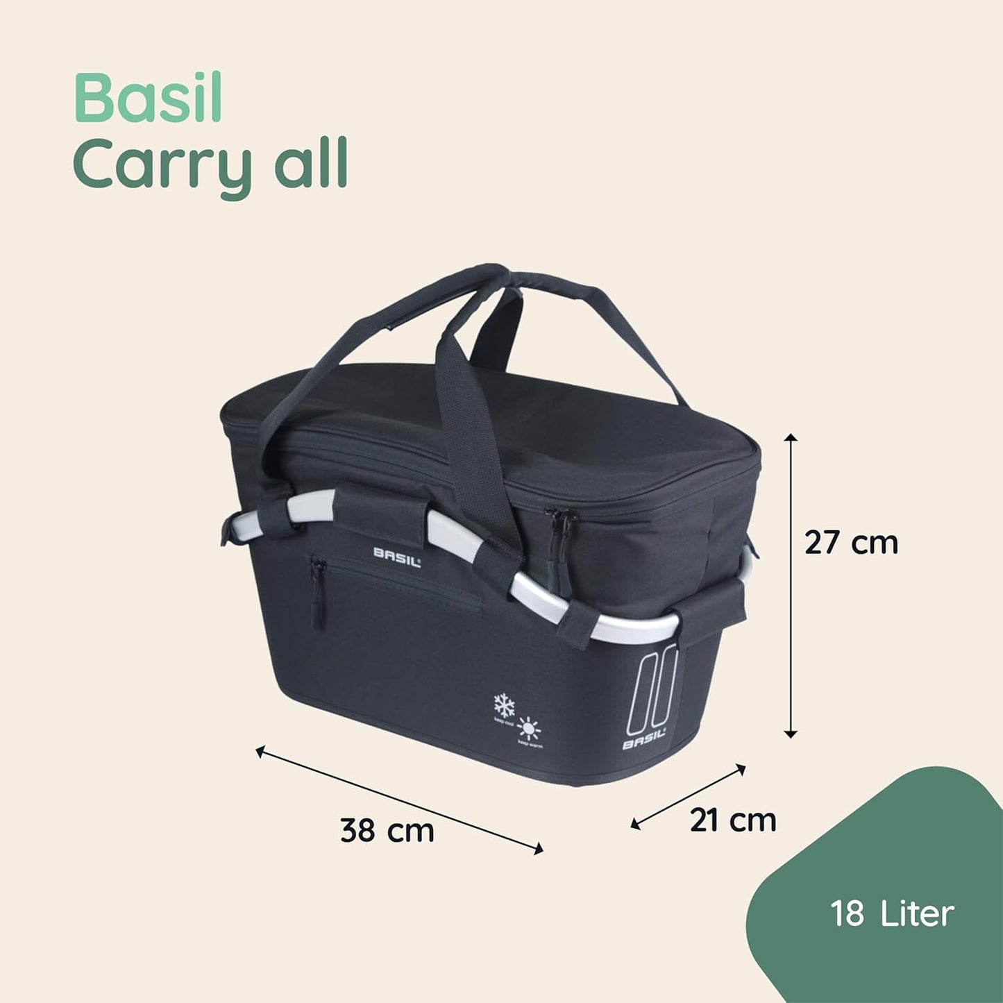 Carry All ISO, 38 X 21 X 27 CM Schwarz
