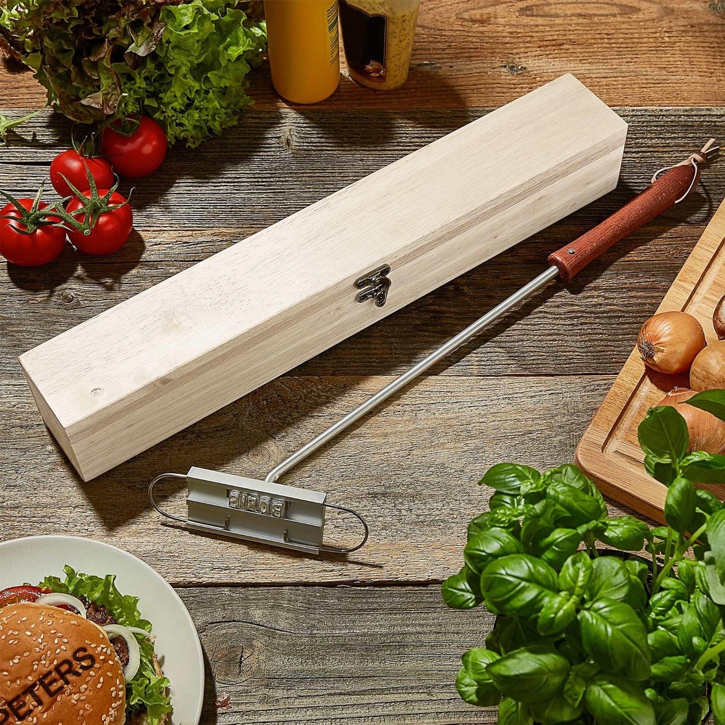 Fleischstempel, Grillbrandeisen + Box
