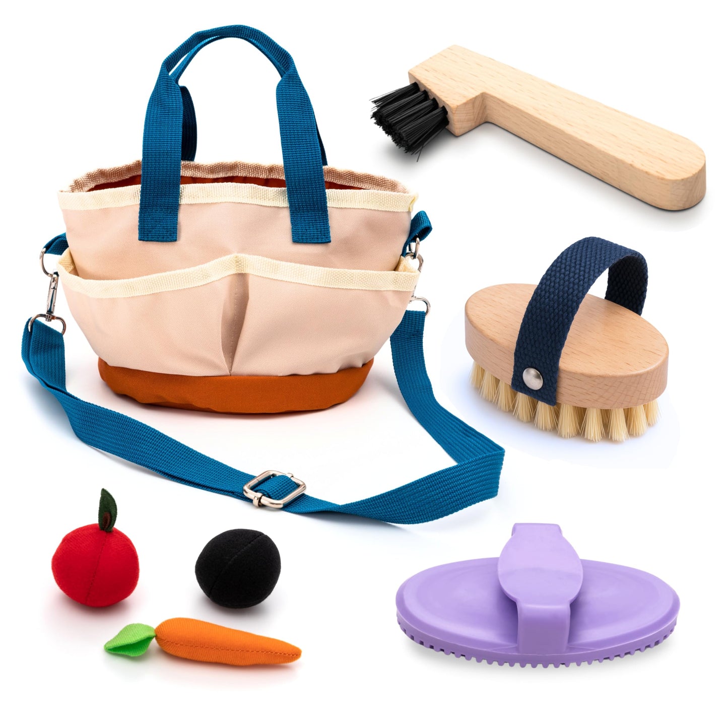 Pflegeset für Hobby Horse ‎Hoof-07-PF mit Tasche & Zubehör, Pflegeset