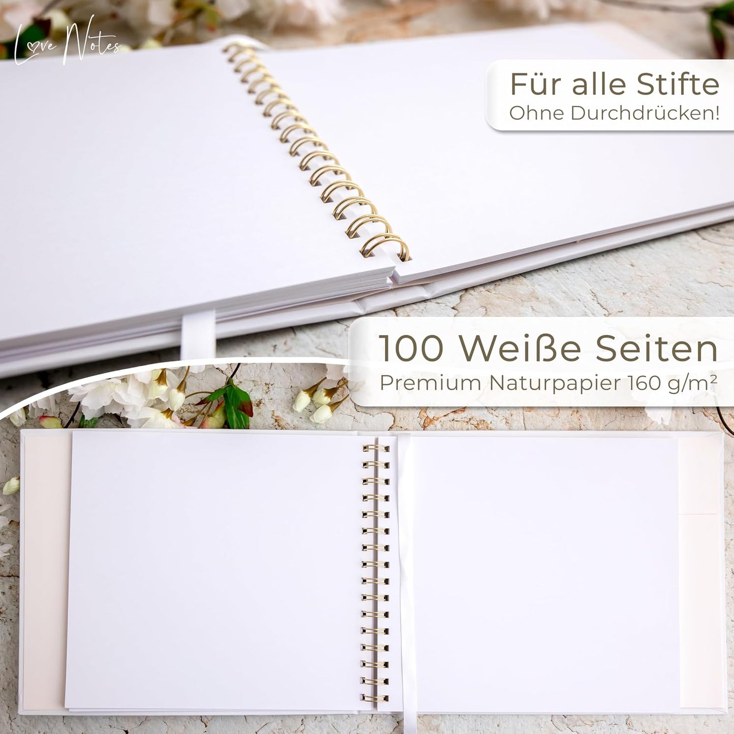 Gästebuch für Hochzeit und besondere Anlässe, Weiss